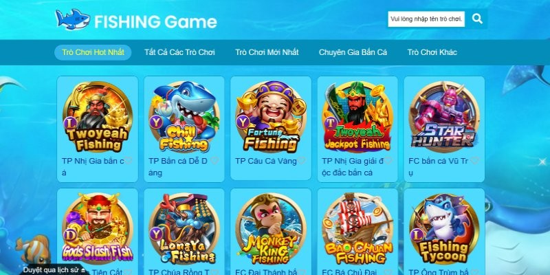 Sảnh chơi game đa dạng