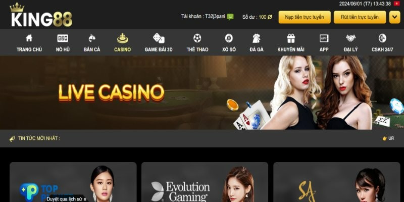 Giới thiệu về sảnh game Casino King88